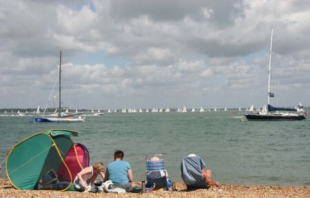 Sitting by the beach